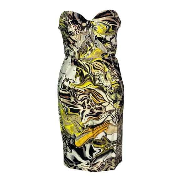 Leifsdottir Silk Strapless Dress Panther Play Size 4 Sexy Halloween Party - Picture 1 of 16